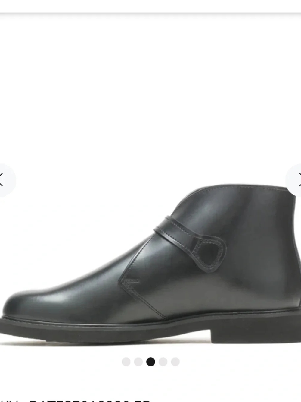 Bates Black Leather Chukka Boot with Buckle New in Box